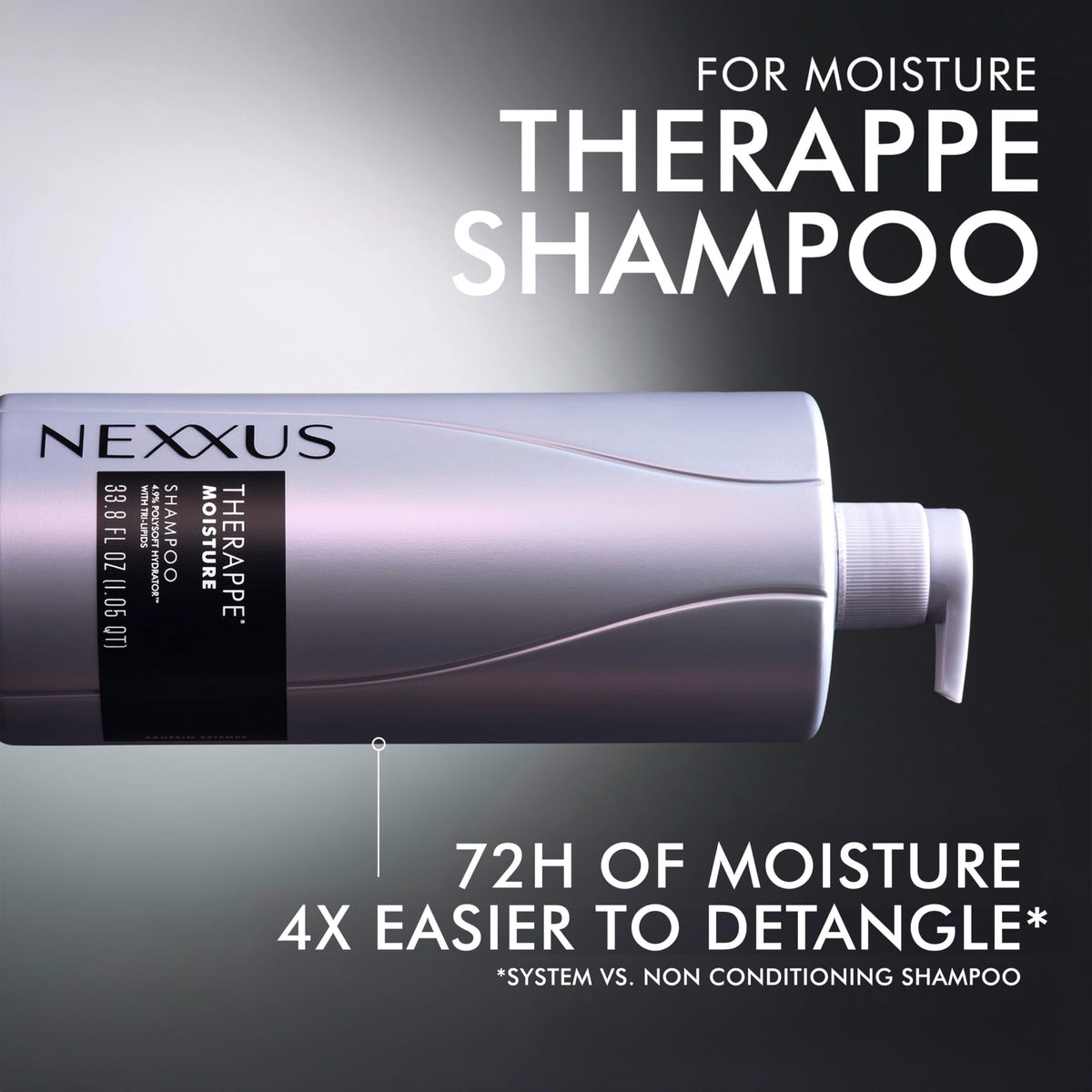 Nexxus Shampoo Therapee 1L affiché avec d'autres produits de beauté