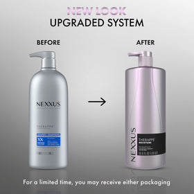 Nexxus Shampoo Therapee 1L dans un environnement de salle de bain