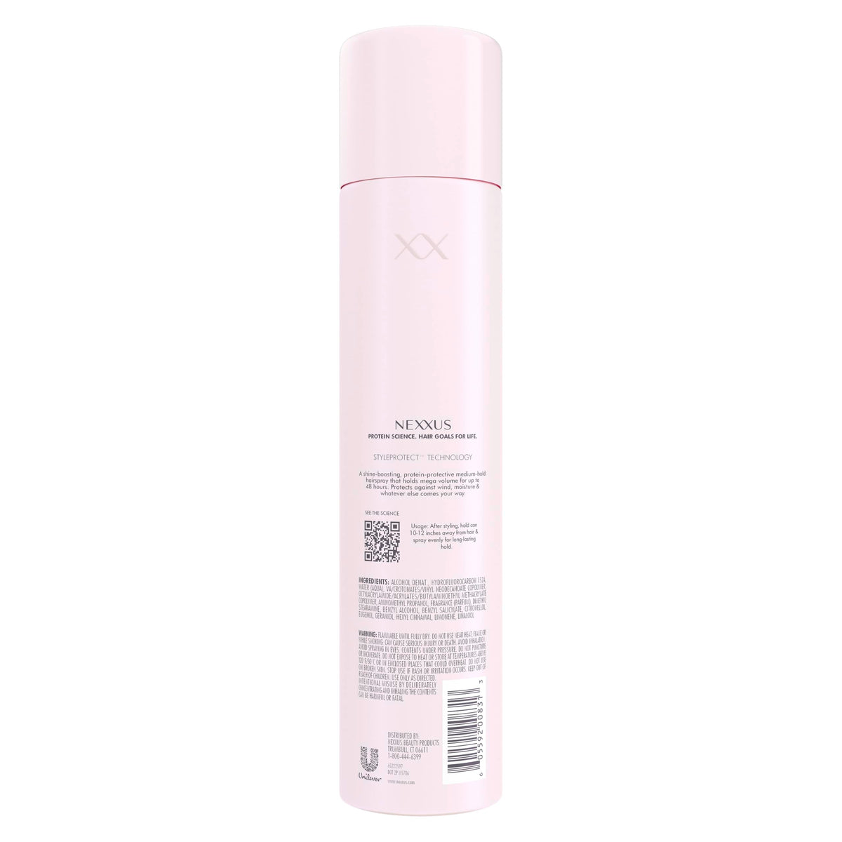 Nexxus Spray Coiffant XXL Volume 363g arrière avec étiquette