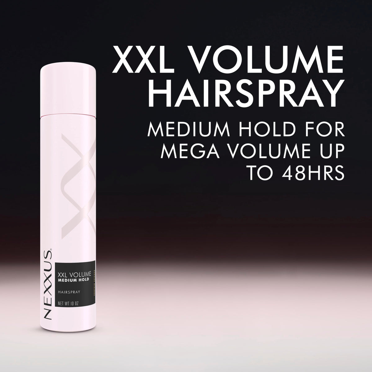 Nexxus Spray Coiffant XXL Volume application sur cheveux