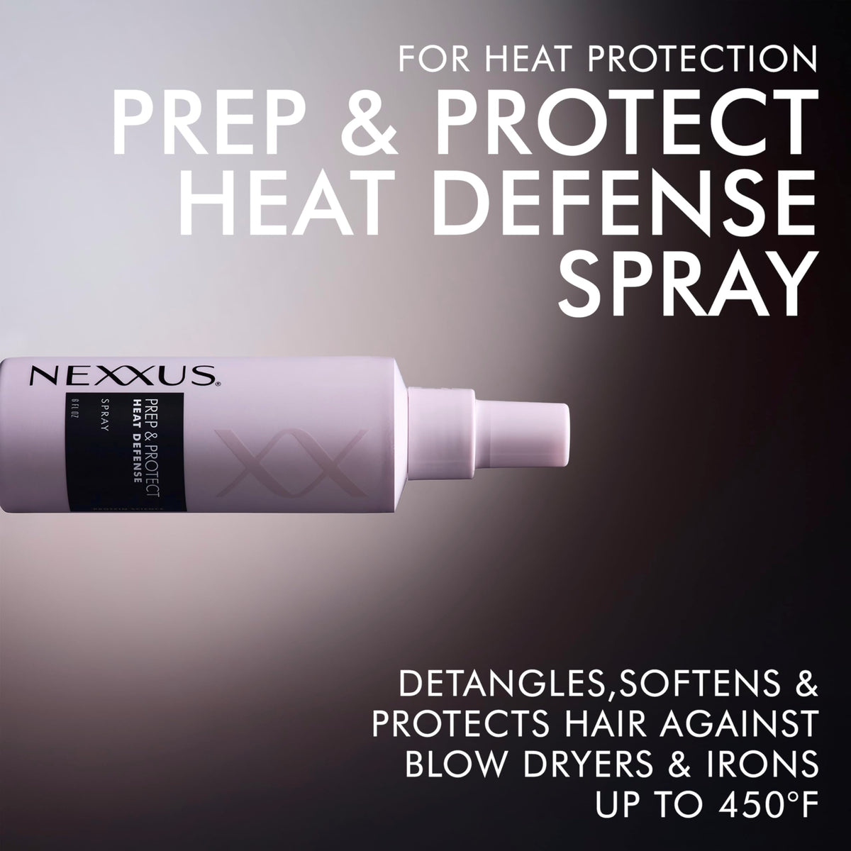Nexxus Spray Protecteur de Chaleur 200g avec vaporisateur visible