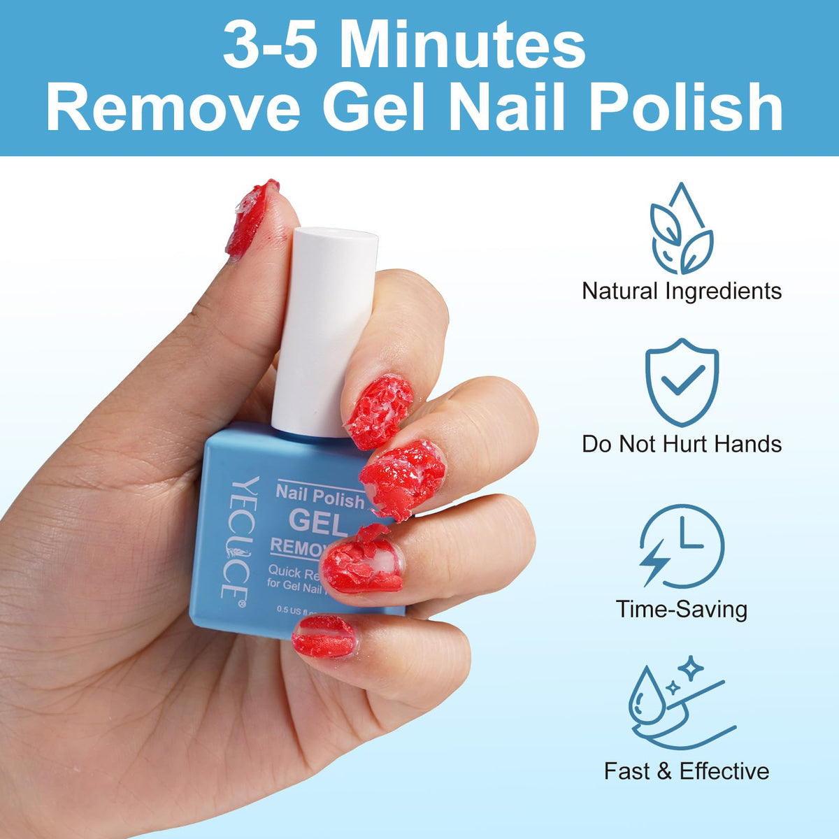 NIFEISHI Gel Polish Remover application sur ongles