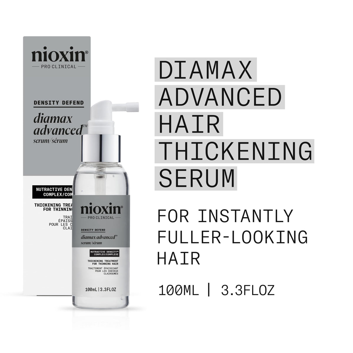 Nioxin Diamax Advanced Sérum Épaississant 3,38 Fl Oz vue arrière