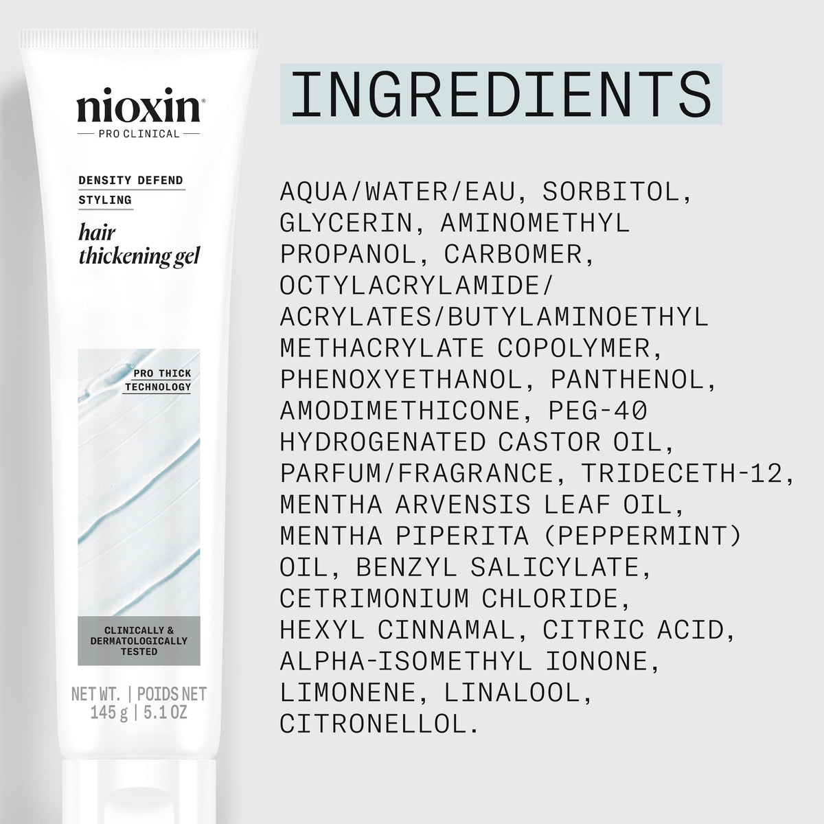 NIOXIN Gel Épaississant Density Defend 159g près d'autres produits de coiffage