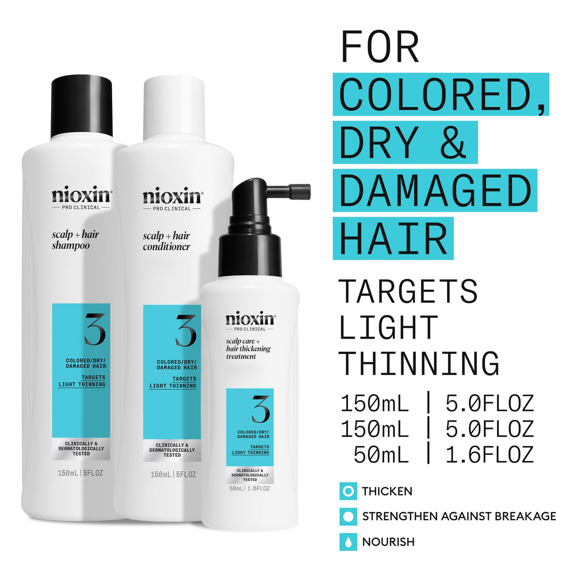 NIOXIN Kit Système 3 flacon de traitement épaississant