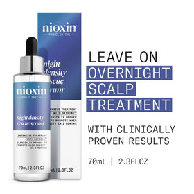 NIOXIN Sérum de Nuit 136g en application sur le cuir chevelu