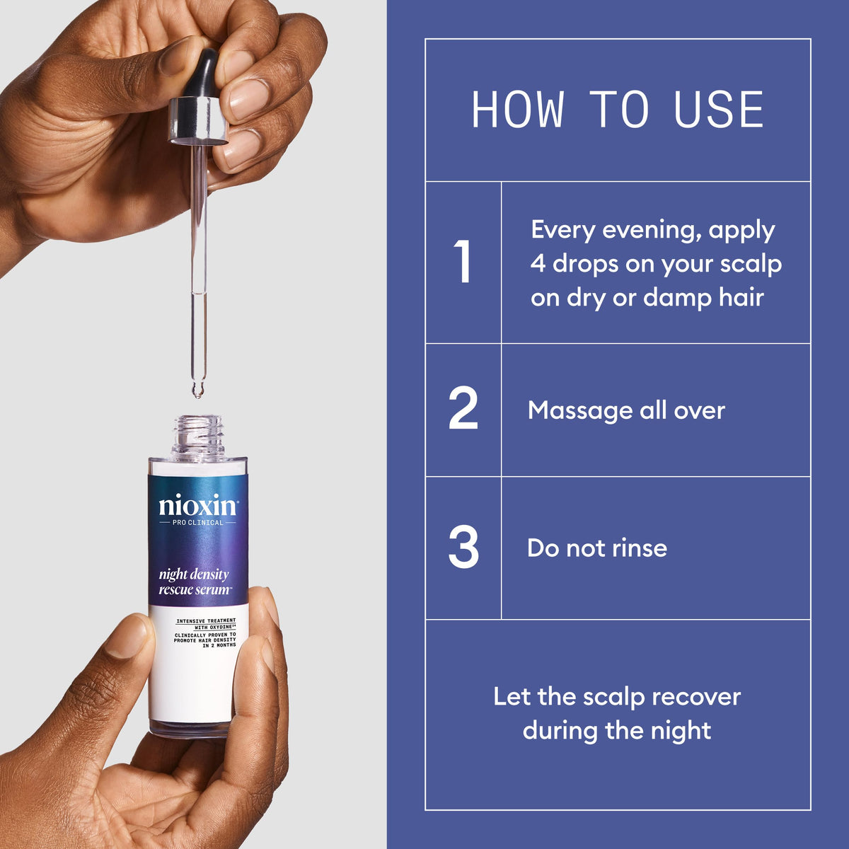 NIOXIN Sérum de Nuit 136g posé sur une surface plane