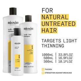 NIOXIN Shampoo Épaississant Système 1 33,8 Fl oz côté