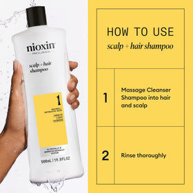 NIOXIN Shampoo Épaississant Système 1 500ml et accessoires de soins capillaires