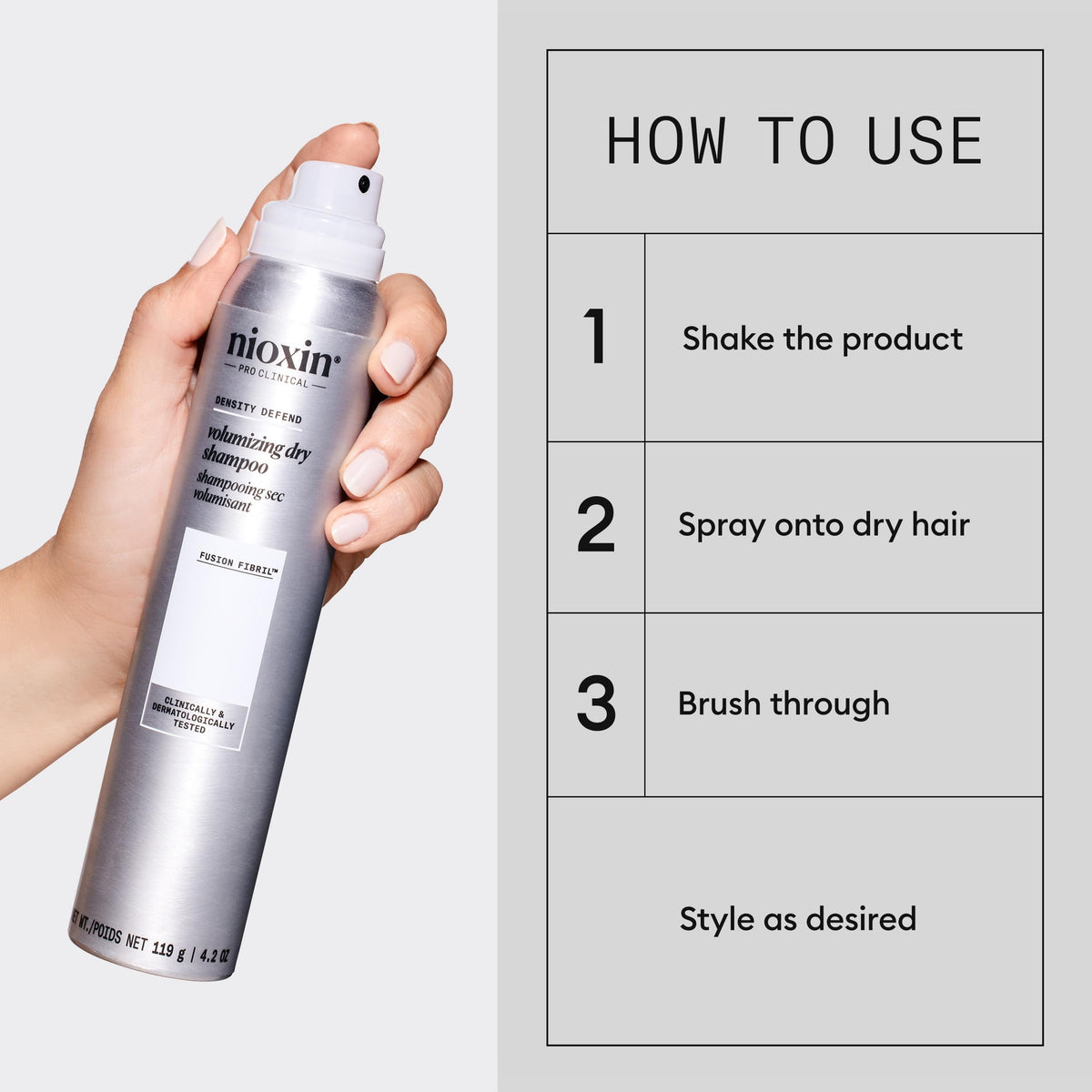 NIOXIN Shampoo Sec Density Defend 159g avec bouchon ouvert