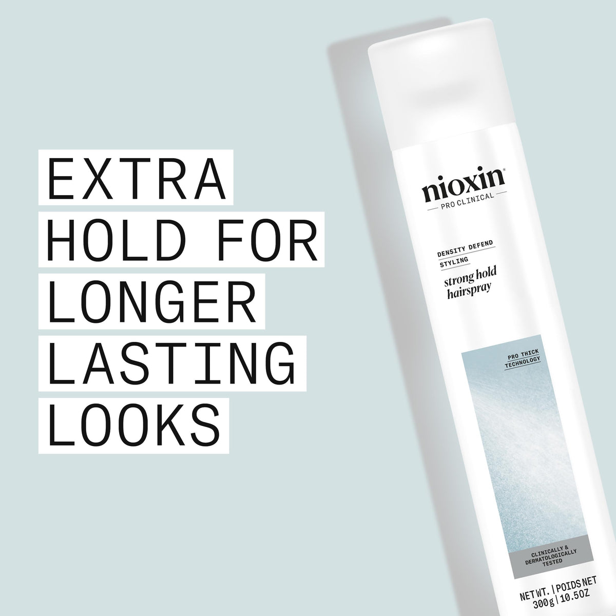 NIOXIN spray fixatif fort 372g côté avec étiquette