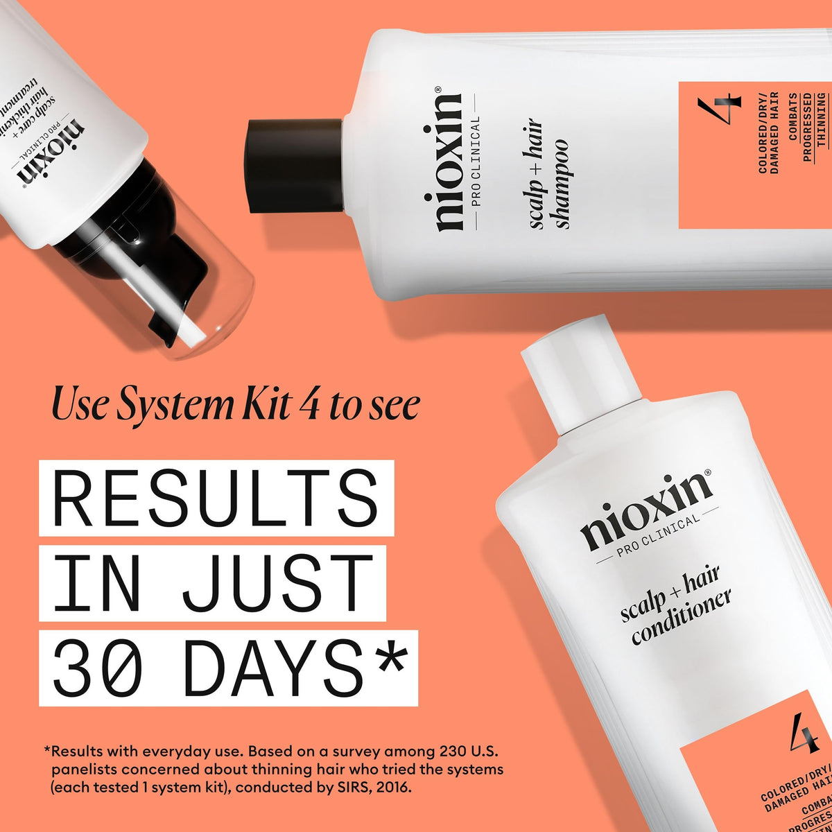 NIOXIN Système 4 shampooing montrant la texture du produit