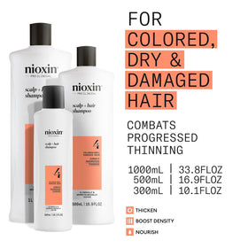 NIOXIN Système 4 shampooing sur un fond de salle de bain