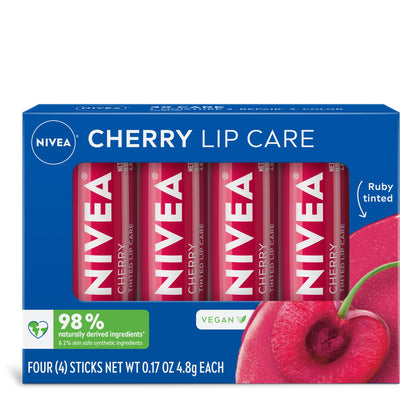 NIVEA Baume à Lèvres Cerise 4 x 4,8 g emballage avant
