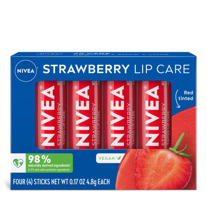 NIVEA Baume à Lèvres Fraise 4 x 4,8 g vue avant