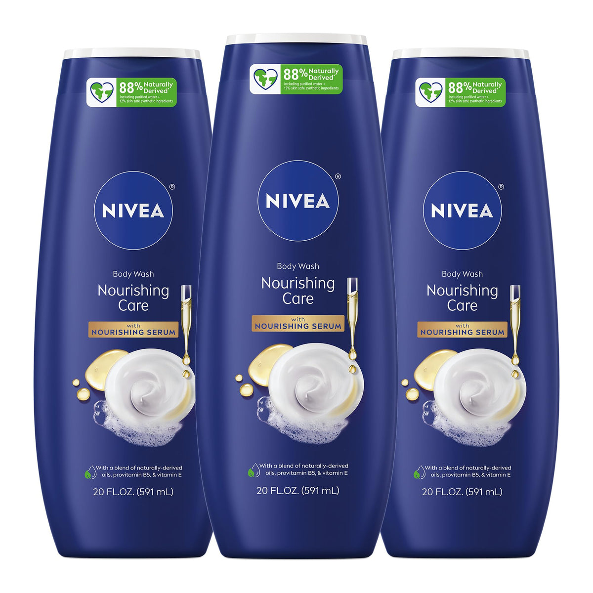 NIVEA Gel Douche Nourrissant 3 x 600 ml vue de face