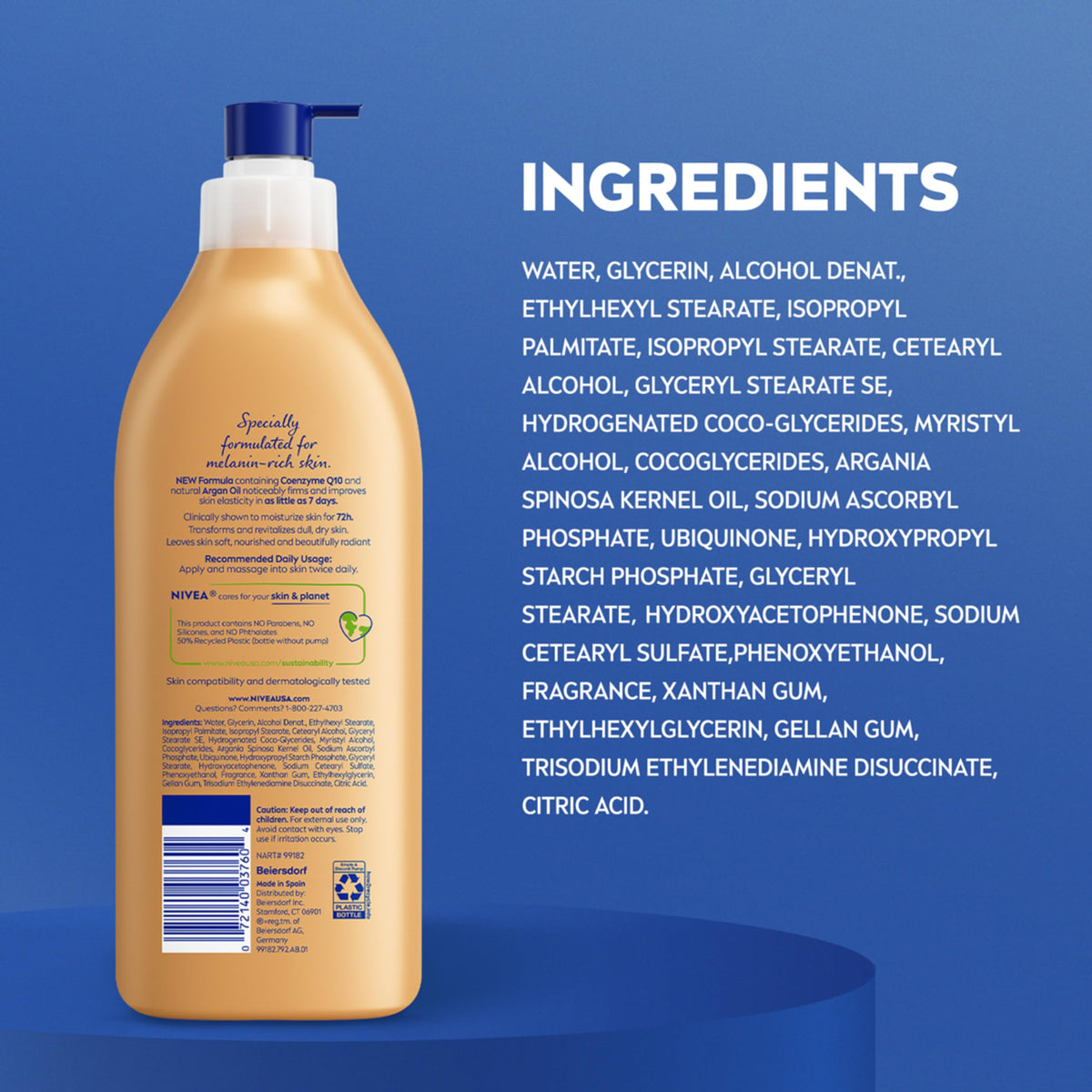 NIVEA Lotion Corps sur une étagère de produits de beauté