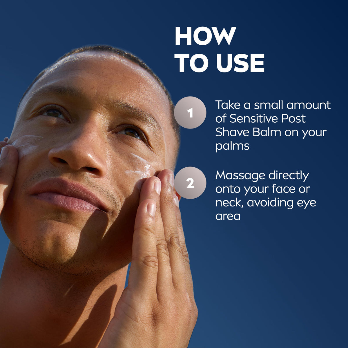 NIVEA MEN Baume Après-Rasage Sensible 100 ml sur une table de salle de bain