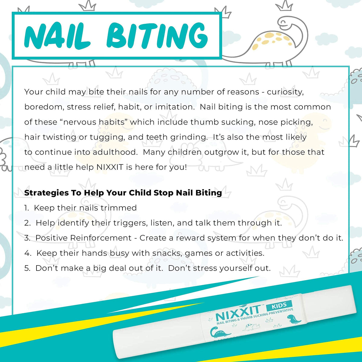 NIXXIT Traitement pour arrêter de ronger les ongles - Application sur un ongle