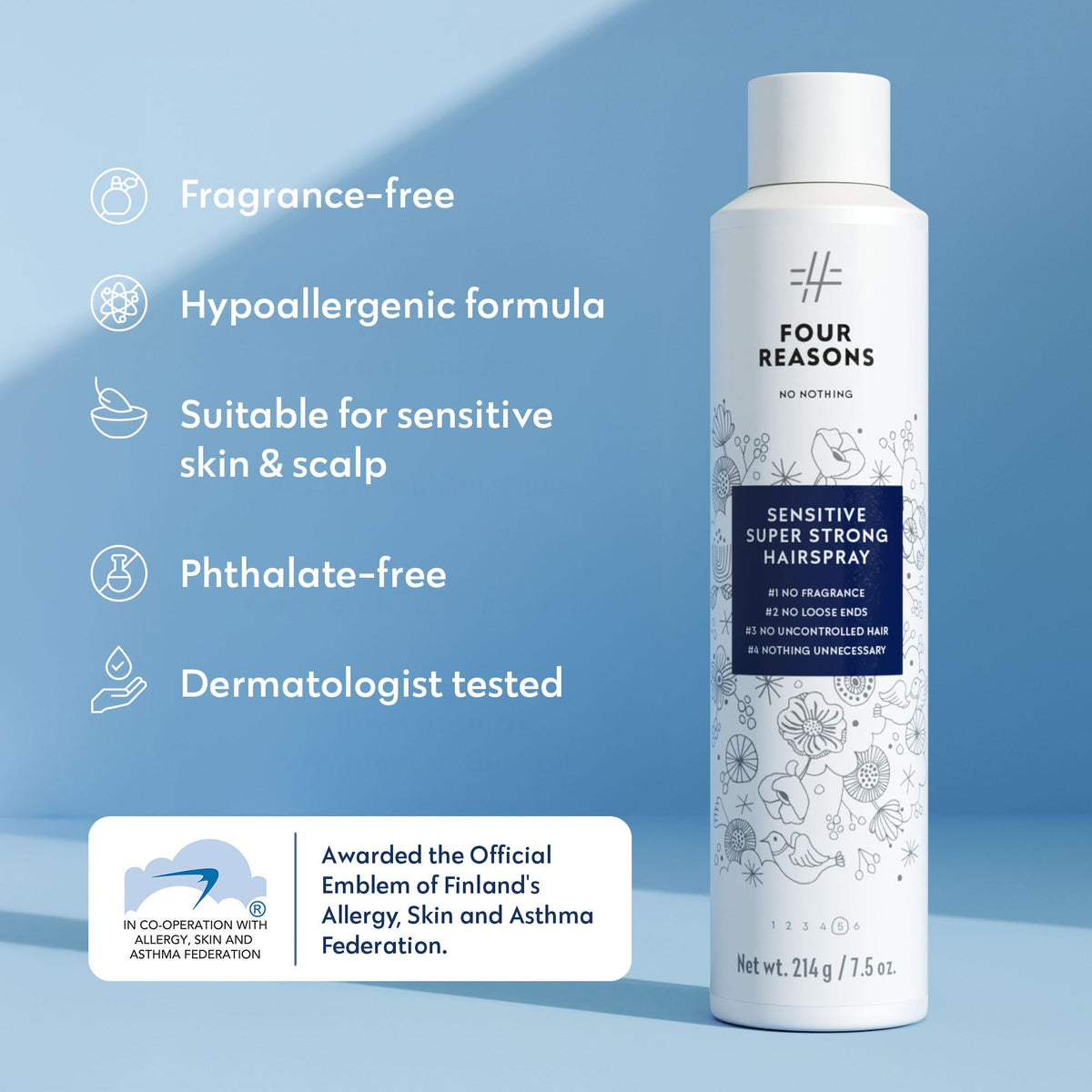 No nothing laque coiffante super forte affichant le spray fin
