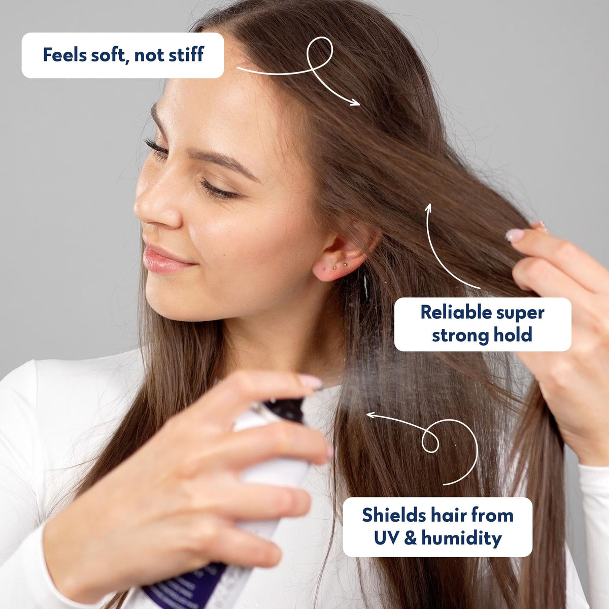 No nothing laque coiffante super forte application sur cheveux