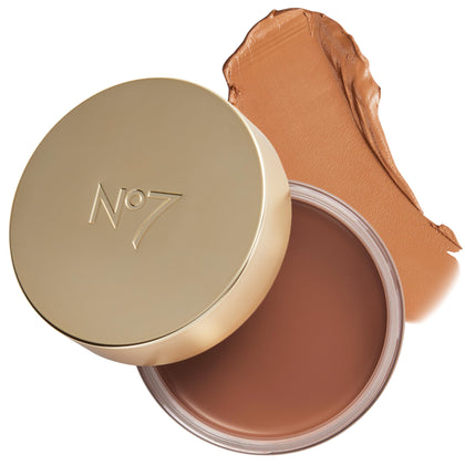 No7 Bronzer Crème Douce Éclat 150g vue avant avec texture crémeuse
