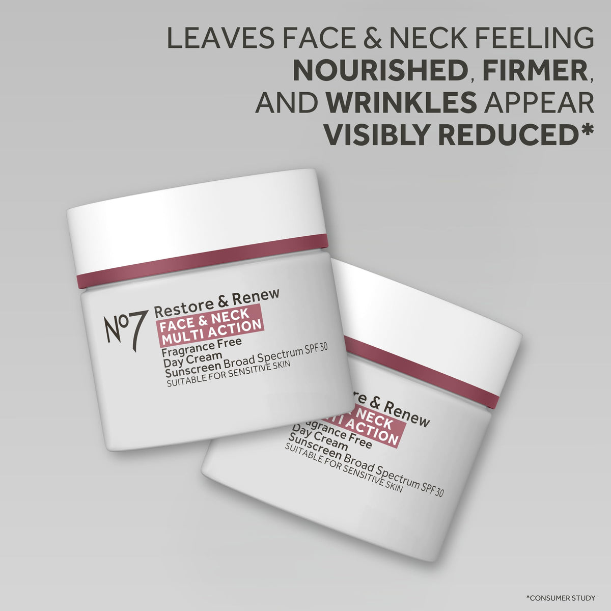 No7 Crème de Jour SPF 30, vue arrière du flacon