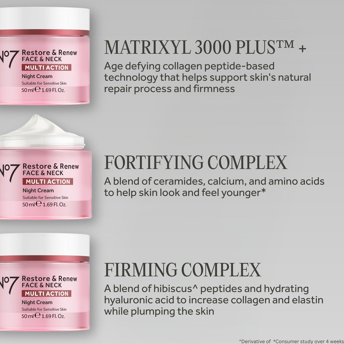 No7 Crème de Nuit Sculptante 50 ml avec son emballage