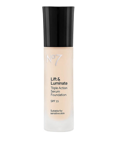 No7 Fond de Teint Triple Action Lift & Luminate 150g Calico - vue avant