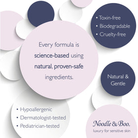 Noodle & Boo Conditionneur Capillaire 290g avec ingrédients naturels en arrière-plan