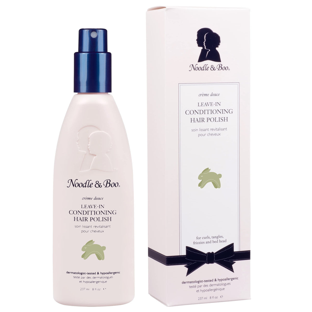 Noodle & Boo Conditionneur Capillaire 290g vue avant avec packaging rose et bleu