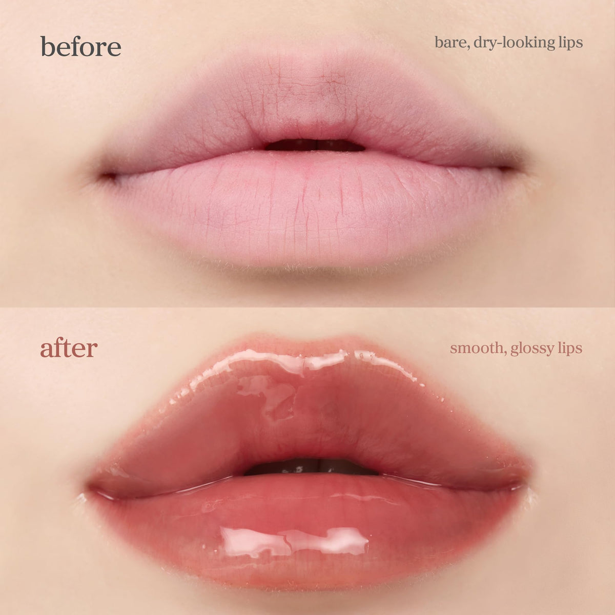 NOONI Huile à Lèvres Applevanilla contraste avec d'autres produits de maquillage