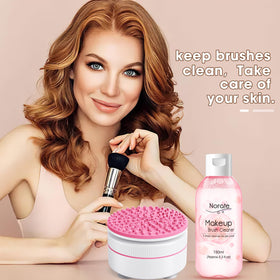 Norate nettoyant pour pinceaux avec accessoires de maquillage
