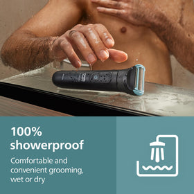 Norelco Body Groomer 5000 en gros plan sur la tête de rasage