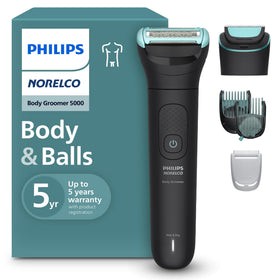 Norelco Body Groomer 5000 Série vue de face avec tête de rasoir