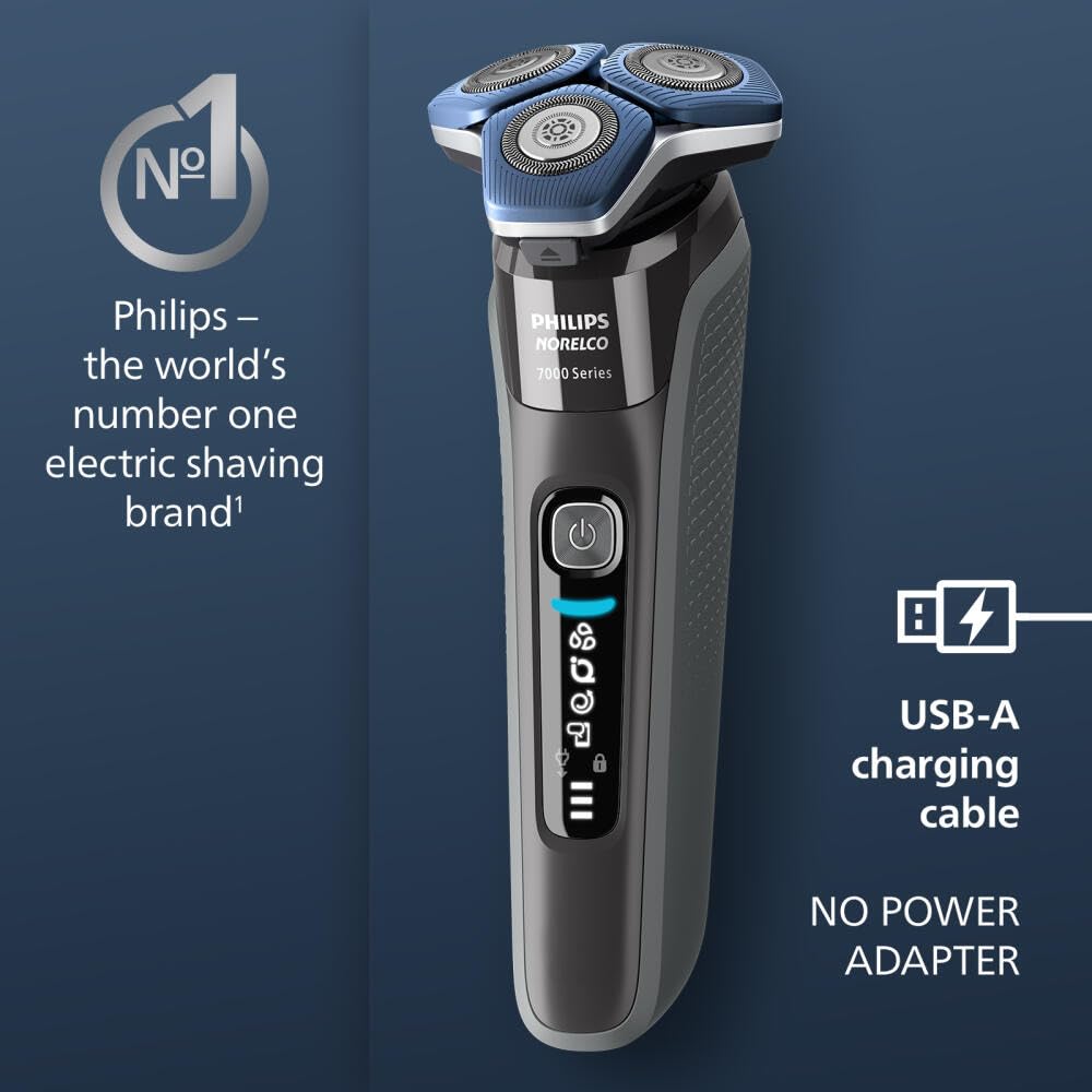 Norelco Rasoir Électrique 7300 avec revêtement Nano SkinGlide