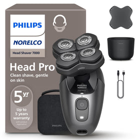 Norelco Tondeuse à Tête Pro 7000 Série vue avant avec lames visibles