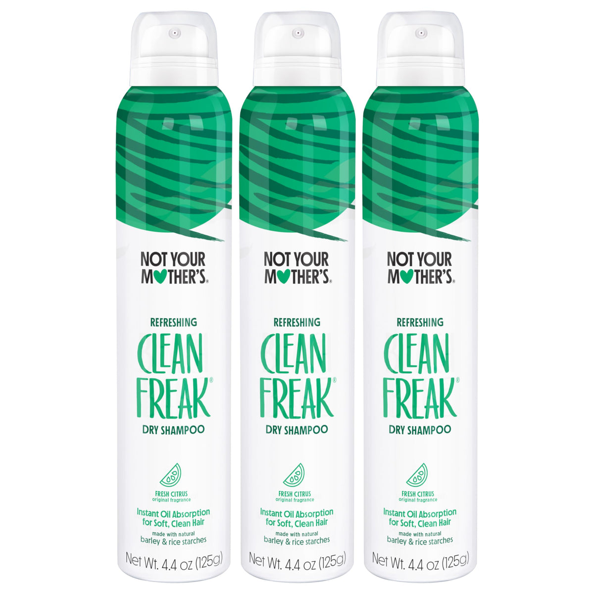 Not Your Mother's Clean Freak Shampoo Secs 3-Pack avec flacon de 4,4 oz chacun