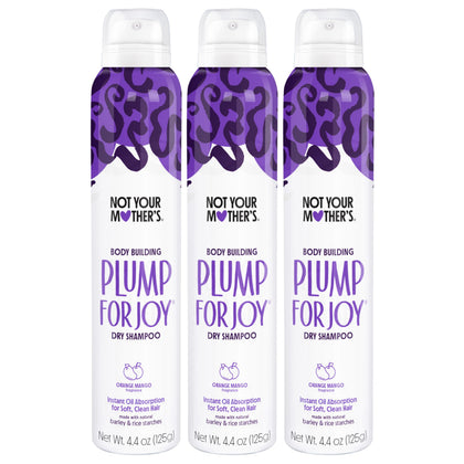 Not Your Mother's Shampoo Sec Plump For Joy 3-Pack avec packaging orange et jaune