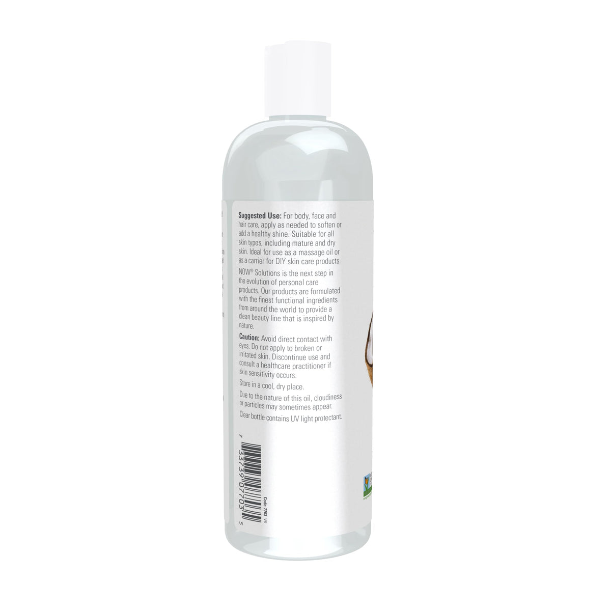 NOW Foods Huile de Coco Liquide 481g texture non grasse