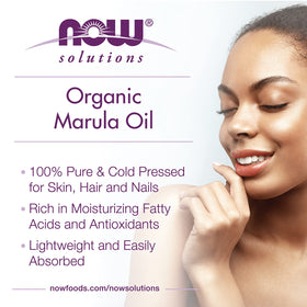 NOW Foods Huile de Marula Bio 30 ml avec goutte de produit