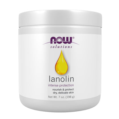 NOW Foods Lanoline Pure 240g vue de face avec emballage