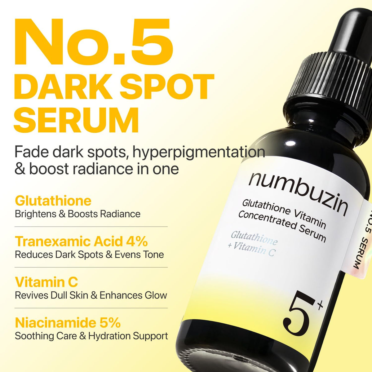 numbuzin Sérum Concentré Vitamines No.5 120g avec texture fluide