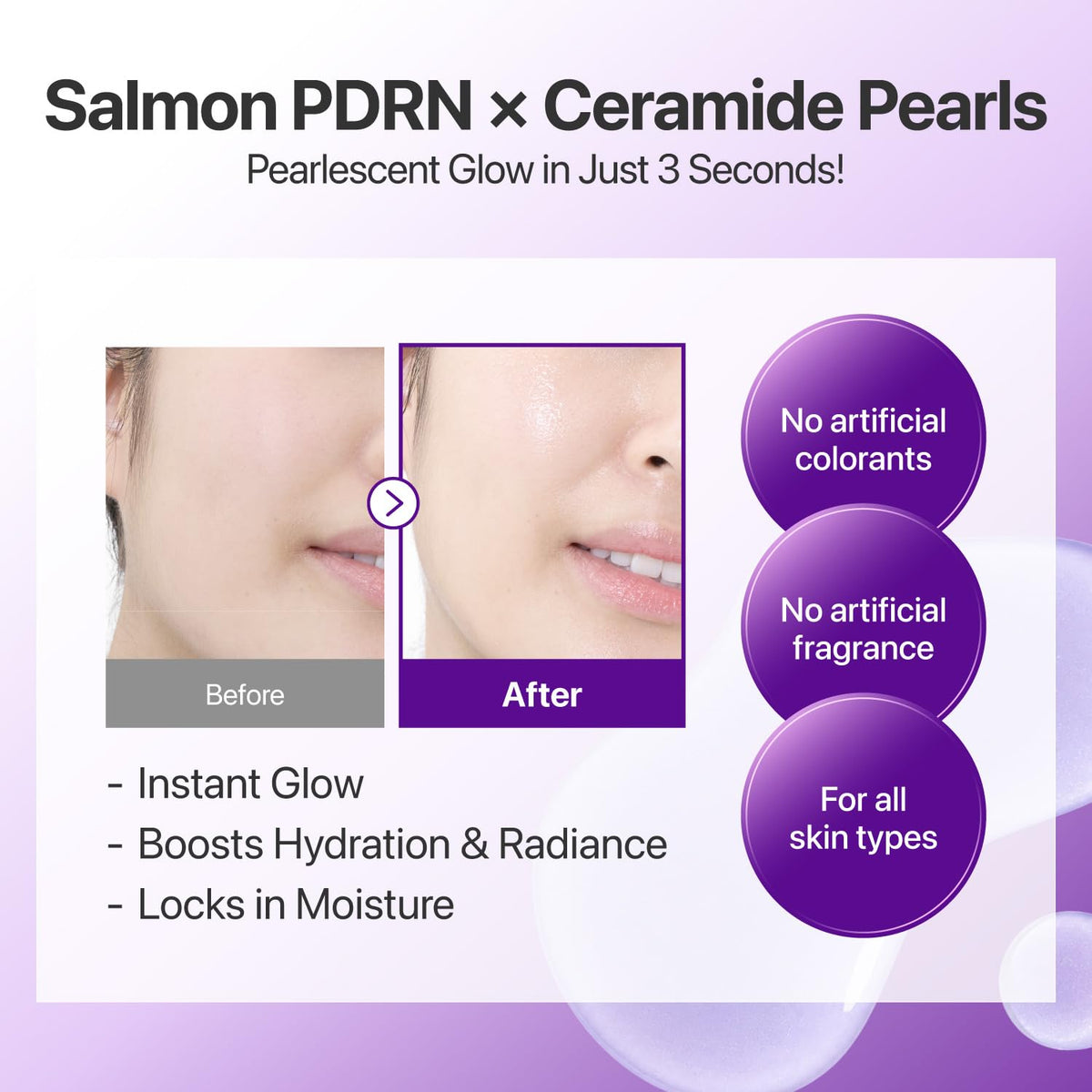 numbuzin Tonique No.9 PDRN au Saumon 150ml avec goutte sur peau