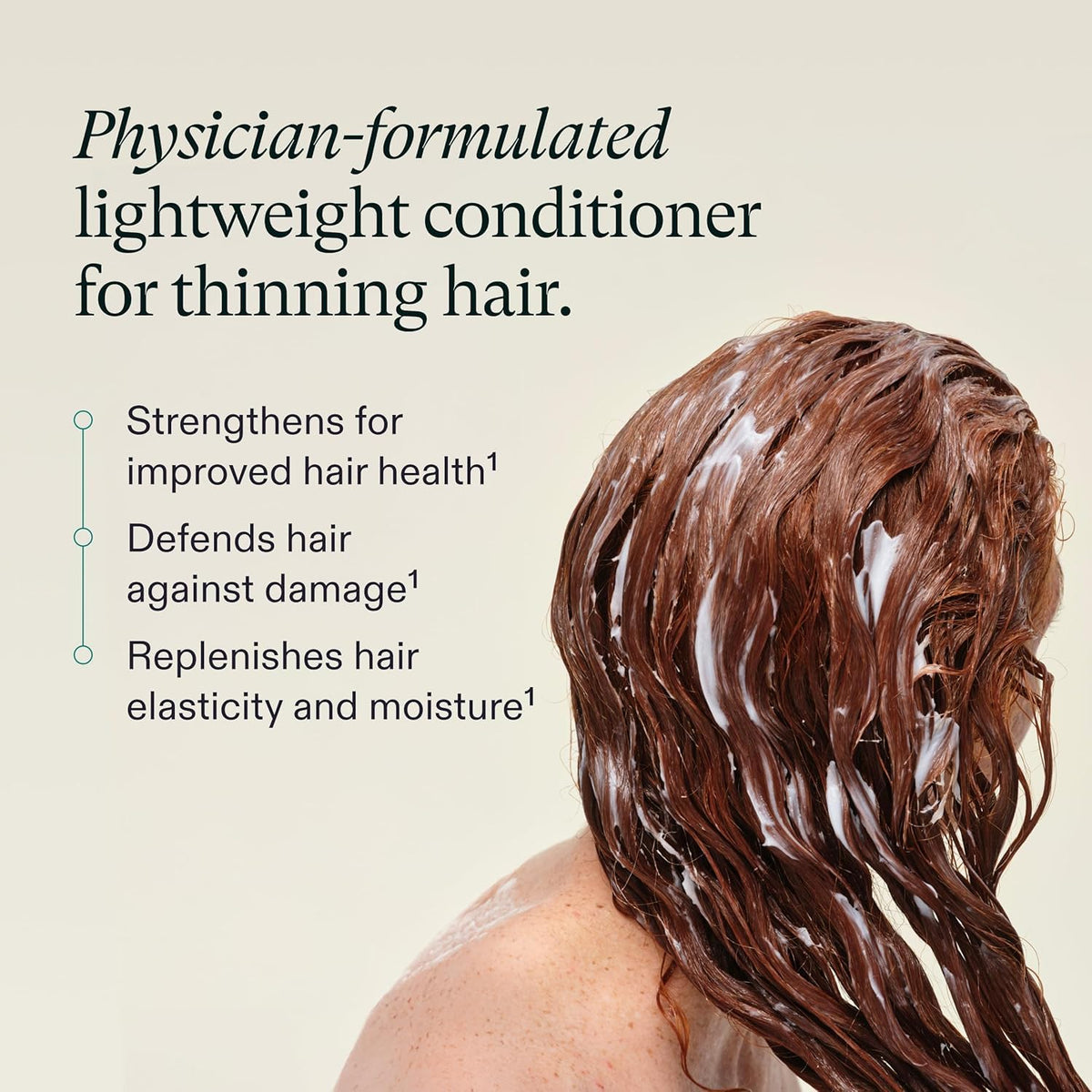 Nutrafol Après-Shampooing 1L dans un environnement de salle de bain