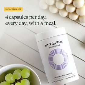 Nutrafol compléments capillaires postpartum avec pot et sachets