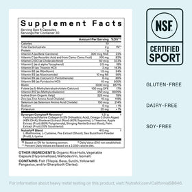 Nutrafol sachets recharge avec informations nutritionnelles