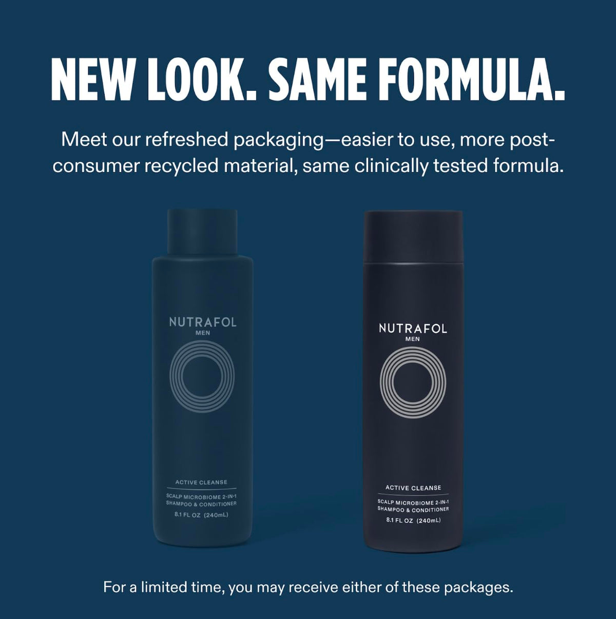Nutrafol Shampoo et Après-Shampoing 2-en-1 pour Cheveux Fins, 240 ml avec étiquette