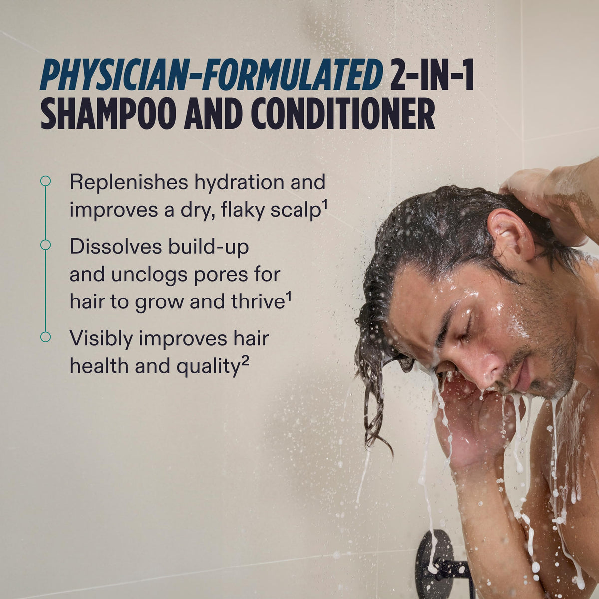 Nutrafol Shampoo et Après-Shampoing 2-en-1 pour Cheveux Fins, 240 ml côté