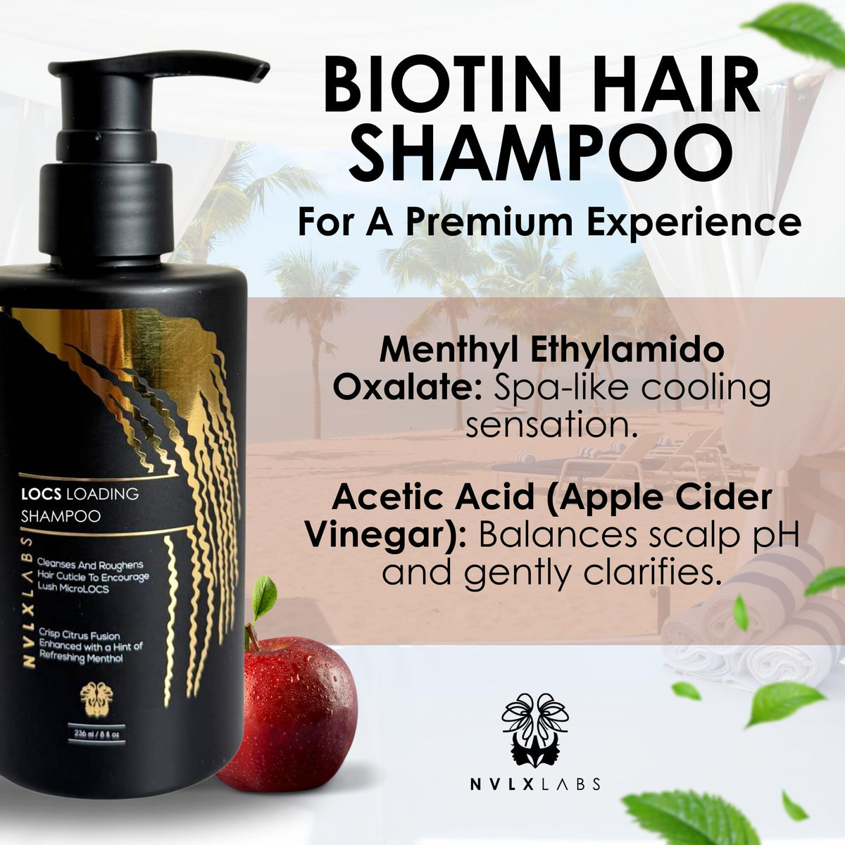 NVLX LABS Shampooing Herbal pour Dreadlocks dans un kit de voyage